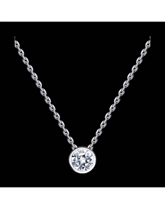 Колье из белого золота с бриллиантом выращенным Sokolov