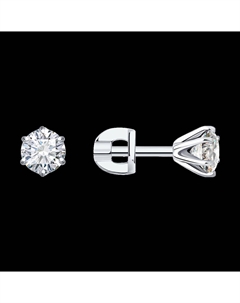 Серьги из белого золота с бриллиантами Sokolov