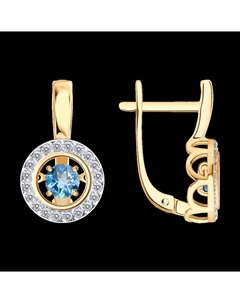 Серьги из золота с топазами и фианитами Sokolov