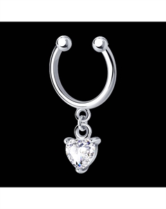 Серьга из серебра с фианитом Sokolov