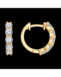 Серьги из золота с бриллиантами выращенными Sokolov