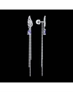 Серьги из белого золота с бриллиантами и танзанитами Sokolov