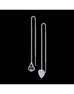 Серьги из серебра с фианитами Sokolov