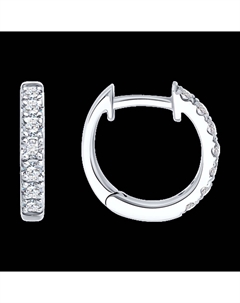 Серьги из белого золота с бриллиантами Sokolov