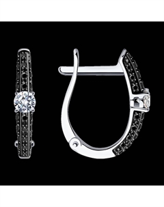 Серьги из белого золота с бриллиантами Sokolov