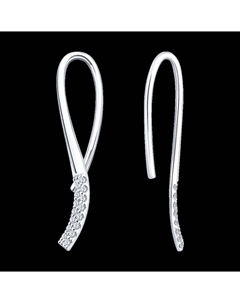 Серьги из белого золота с бриллиантами Sokolov
