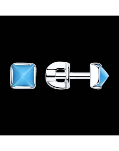 Серьги из серебра с ситаллами Sokolov