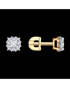 Серьги из золота с фианитами Sokolov