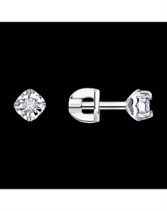 Серьги из белого золота с бриллиантами Sokolov