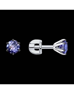 Серьги из белого золота с танзанитами Sokolov