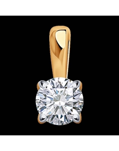Подвеска из золота с бриллиантом выращенным Sokolov