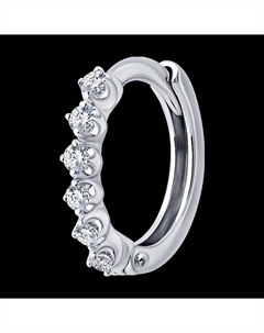 Серьга из белого золота с бриллиантами Sokolov