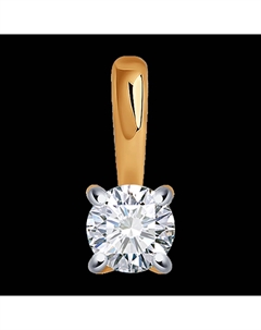 Подвеска из золота с бриллиантом выращенным Sokolov