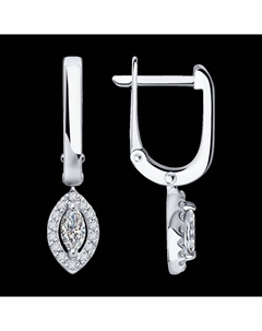 Серьги из белого золота с бриллиантами Sokolov