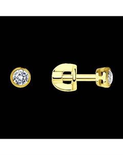 Серьги из желтого золота с бриллиантами Sokolov