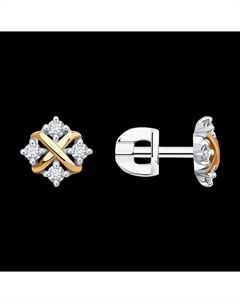 Серьги из белого золота с бриллиантами Sokolov