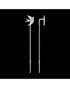 Серьги из белого золота с бриллиантами Sokolov