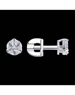 Серьги из белого золота с бриллиантами Sokolov