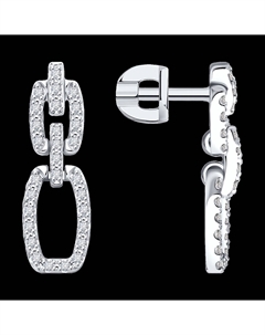 Серьги из белого золота с бриллиантами Sokolov