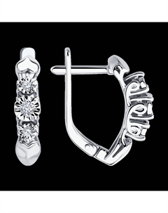 Серьги из белого золота с бриллиантами Sokolov