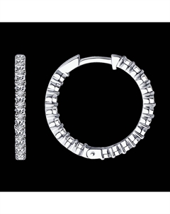 Серьги из белого золота с бриллиантами Sokolov