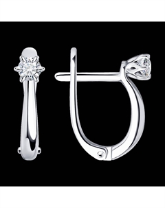 Серьги из белого золота с бриллиантами Sokolov