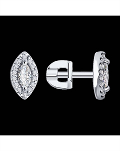 Серьги из белого золота с бриллиантами Sokolov