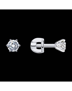 Серьги из белого золота с бриллиантами Sokolov