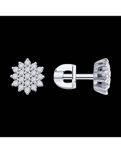 Серьги из белого золота с бриллиантами Sokolov