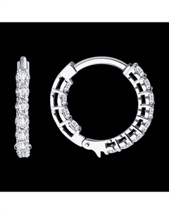 Серьги из белого золота с бриллиантами Sokolov