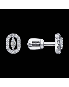 Серьги из белого золота с бриллиантами Sokolov