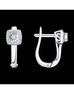 Серьги из белого золота с бриллиантами Sokolov