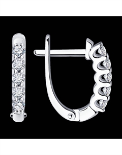 Серьги из белого золота с бриллиантами Sokolov