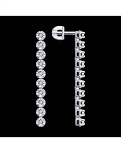 Серьги из белого золота с бриллиантами Sokolov