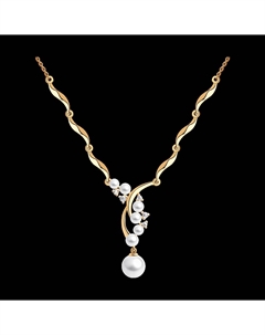 Колье из золота с жемчугом и фианитами Sokolov