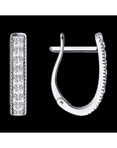 Серьги из белого золота с бриллиантами Sokolov