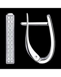 Серьги из белого золота с бриллиантами Sokolov