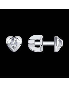 Серьги из белого золота с бриллиантами Sokolov