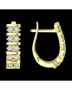 Серьги из желтого золота с бриллиантами Sokolov