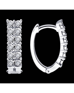 Серьги из белого золота с бриллиантами Sokolov