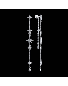 Серьги из серебра с фианитами Sokolov