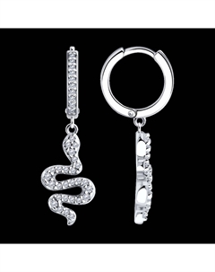 Серьги из серебра с фианитами Sokolov