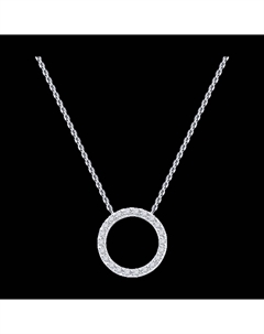 Колье из белого золота с бриллиантами выращенными Sokolov