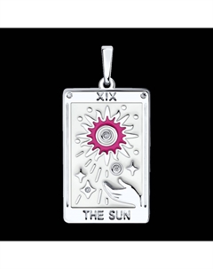 Подвеска из серебра с фианитами и эмалью Sokolov