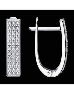 Серьги из белого золота с бриллиантами Sokolov