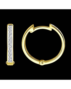 Серьги из желтого золота с бриллиантами Sokolov