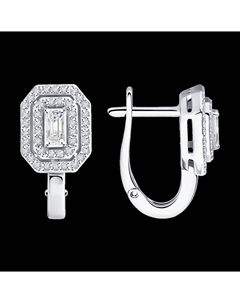Серьги из белого золота с бриллиантами Sokolov