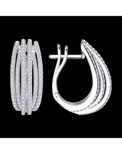 Серьги из белого золота с бриллиантами Sokolov