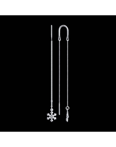 Серьги из серебра с фианитами Sokolov