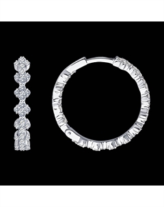 Серьги из белого золота с бриллиантами Sokolov